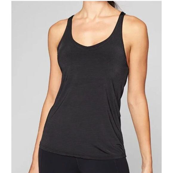 Athleta Tank Top Womens Extra Small Black Transcendence Strappy Athletic - Picture 3 of 11